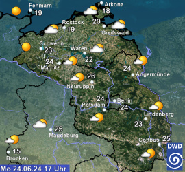 Aktuelles Wetter in Mecklenburg-Vorpommern, Berlin und Brandenburg