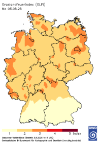 aktueller Grasland-Feuerindex, heute + 2 Tage