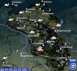 Aktuelles Wetter in Mecklenburg-Vorpommern, Berlin und Brandenburg