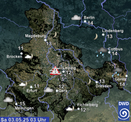 Aktuelles Wetter in Sachsen, Sachsen-Anhalt und Thüringen