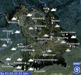 Aktuelles Wetter in Bayern